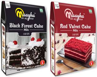 Maayka - Ek Atoot Rishta Maayka Black Forest & Red Velvet Cake Mix 200gm + 175gm 375 g