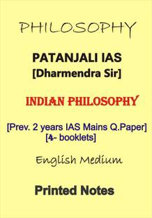 Indian Philosophy English Medium Printed Notes By Dharmendra Sir Of Patanjali IAS