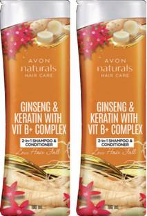 AVON Naturals Ginseng Shampoo & Conditioner with KERATIN & Vitamin B Complex (set of 2)