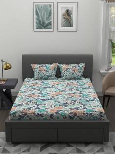 TRIDENT Cotton King Flat 200 TC Printed Bedsheet
