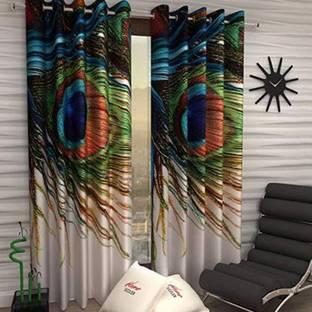 pinklilly 214 cm (7 ft) Polyester Room Darkening Door Curtain (Pack Of 2)