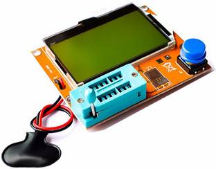 IDUINO Multifunction LCR-T4 Mega328 Transistor Tester Diode Triode Capacitance ESR Meter MOS PNP/NPN M328 with Inductance Capacitor ESR Testing Function Green Backlight LCD Display Probe and Tester Electronic Hobby Kit