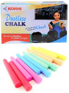 KORES COLOURFUL Dustless Chalk, 144 pcs Board Chalk