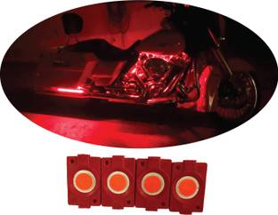 hjg Sunny Day Red IMPORTED Underglow PATCH LIGHTS (Front/Rear , Brake Light Motorbike, Car, Van, Truck LED (12 V, 1.5 W)