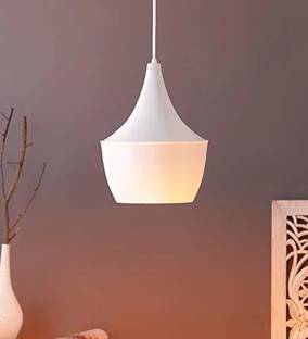 KINIS KIN-WHITE DHOLAK HANGING 01 Decorative Hanging Lamp/Pendant Lamp/Ceiling Light to décor your Home, Bedroom, Drying Room, Living room, Restaurant and Home Decor Pendants Ceiling Lamp