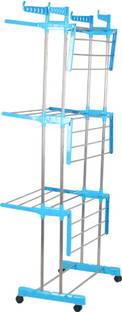 RAFTTAR Steel Floor Cloth Dryer Stand Foldable and Lightweight 009
