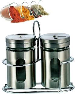 Coco Kitchen Salt & Pepper Set Glass, Stainless Steel