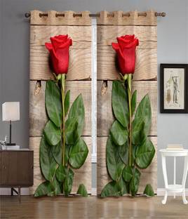 Mansi Texo Fab 212 cm (7 ft) Door Polyester Room Darkening Curtain (Pack Of 2)