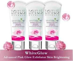 लोटस हर्बल्स WhiteGlow Advanced Pink Glow Exfoliator Skin Brightening _ 100 gm ( Pack of 3 )