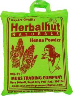 HERBALHUT NATURALS Henna for hair color mehandi powder Rajasthani henna 500g , red