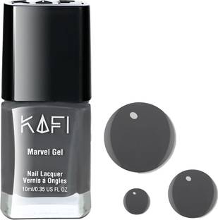KAFI Gel Effect Nail Polish- Long lasting, Non Toxic, High Shine, Vegan Formula, SalonPro - (Grey) The Grey Suit
