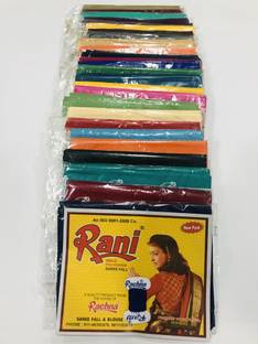 rani Smile Polyester (multicolour-24) Cotton Blend Saree Falls