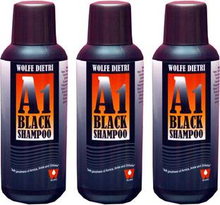 Dr. Wellmans अरानिका,अमला और शिकाकाई की गुडनेस के साथ A1 ब्लैक शैम्पू (3 का पैक)