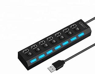 King Enterprise 7 - Port USB 3.0 Hub 7-Port USB Hub with ON/Off Switches Extension Super Speed Portable for Laptop/Notebook/PC/Mobiles/Tablets/All Computers, MP3 Players and Gaming Consoles USB Hub