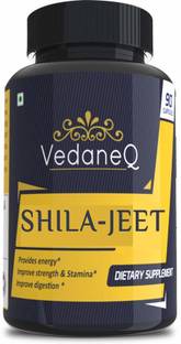 VedaneQ Shilajit extract for Strength stamina 90 Capsules (Pack of 1)