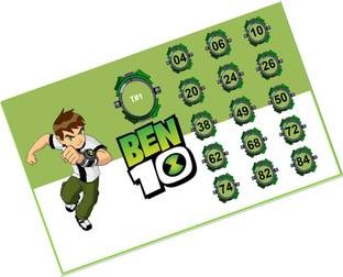 Tambola Tickets Ben Ten Theme Bingo Housie tickets (Set of 24 Cards , Premium Exclusive Quality) Board Game Accessories