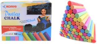 Kores COLOURFUL DUSTLESS CHALKS 50 STIKS Regular ECO - Friendly Colourful Dustless Chalks