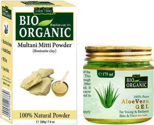 Indus Valley Non-toxic Aloe vera Gel and Pure Multani Mitti Combo Pack