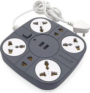 Axmon Extension cord [ FIRE PROOF ] [ SHOCK PROOF ] ABS BODY [1.9 M CORD ] USB 10 A Three Pin Socket