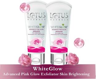 LOTUS HERBALS WhiteGlow Advanced Pink Glow Exfoliator Skin Brightening _ 100 gm ( Pack of 2 )