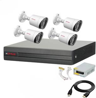 CP PLUS 4 Channal HD DVR 1080p 1Pcs,Outdoor Camera 2.4 MP 4Pcs,Power Supply 1Pcs,combo set Security Camera