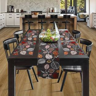 PRAKARTIK Black, White 180 cm Table Runner