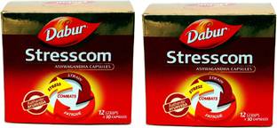 Dabur Stresscom Ashwagandha 120 Caps (10 caps X 12 strips)(pack of 2)