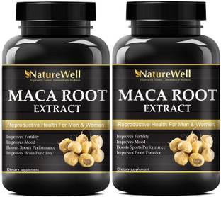 Naturewell Maca Root Extract Capsules for Reproductive Health (Pack Of 2) Pro