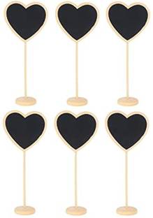 Satyam Kraft Mini Wooden Chalkboard-Message Board for Weddings Table and Special Event Decoration Black board