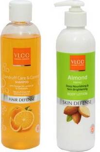 VLCC body lotion & Orange Anti-Dandruff shampoo combo pack