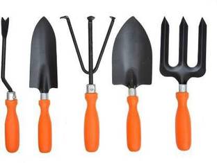 Green India Garden Tool Set Includes, Shovel, Trowel, Weeder, Fork and Cultivator Garden Tool Kit (5 Tools) Garden Tool Kit
