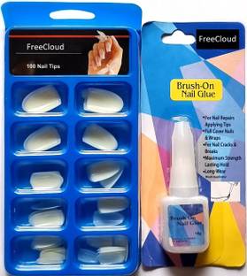 Freecloud Combo Of 100 Artificial Nails And Glue