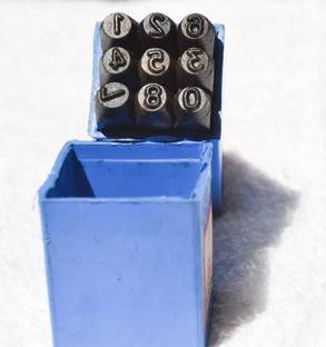 Bliudskill Number Punch Set 5/32" - 2.38 mm Hardened Steel/Metal Die Jewelers with Case Stubby Screwdriver Set