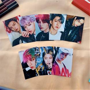 Niki Enterprises 9 cm Stray Kids Go Live Large Stickers ( Set of 8 ) Self Adhesive Sticker