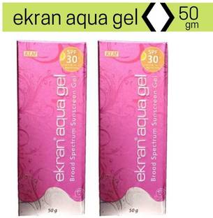 KLM LAB. Sunscreen - SPF 50 PA++++ Ekran Aqua Gel Broad Spectrum Sunscreen Gel SPF-30+ UVA/UVB< PA+++ Protection