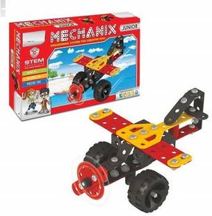 PEZYOX Mechanix Junior Series, 155 Pieces in The Game, Can Make 14 Different Models, Made in India Game, for 7+ Years of Kids