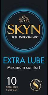 SKYN Extra Lube Non Latex Condoms Pack of 10 Condom