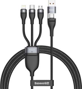 Baseus Lightning Cable 1.2 m Flash Series Two-for-three Data Cable U+C to M+L+C 100W 1.2m