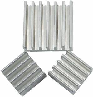 INVENTO 3pcs Adhesive Raspberry Pi Heatsink Cooler Pure Aluminum Heat Sink Set Kit Radiator For Cooling Raspberry Automotive Electronic Hobby Kit