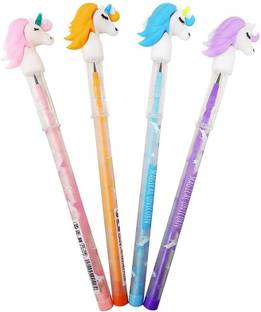 tishna Trendy Unicorn Push Pencils for kids Birthday Parties Return Gift, (set of 4) Pencil