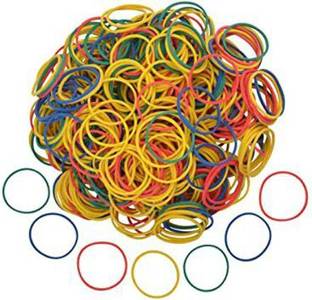 Modi Household Premium Rubber Bands (1 inch) - Fluorescent Colors Multi-Use (Hair Band, & Other use) Rubber Band
