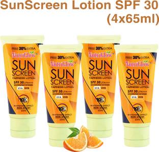 NutriGlow Sunscreen - SPF 50 PA+++ Sun Screen Lotion (Pack of 4)