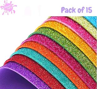 SmartCrafting Glitter Sheets For Return Gifts( Pack of 15)