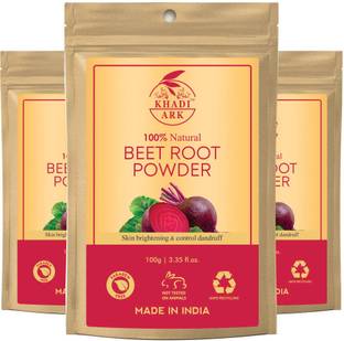 Khadi Ark Beetroot Powder For Skin Lightening & Pink Lips (Pack of 3, 100 GM Each)