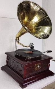 tahaart Gramophone Record Player Original Working Antique Vintage Replica Gramophone New Wooden Gramophone