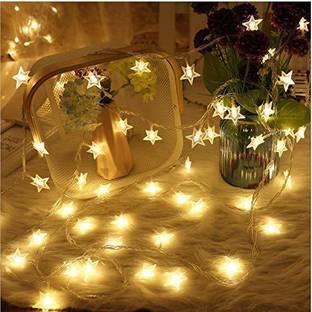 QUACE 16 LEDs 3 m Yellow Steady Star Rice Lights