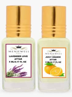 Menjewell Combo Pack Of 2PCs Attar(Lovender Love 5ML,Juicy Orange 5ML)Attar Perfume Floral Attar