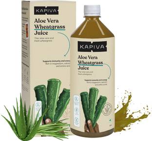 Kapiva Aloe Vera Wheatgrass Juice | Supports Immunity & Energy | Rich in Magnesium