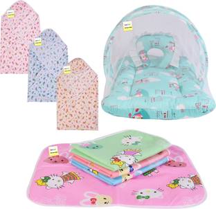 Kwitchy New Born Baby Daily Essentail Combo Pack(0-6 Months)(Total Items: 8)