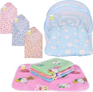 Kwitchy New Born Baby Daily Essentail Combo Pack(0-6 Months)(Total Items: 8)